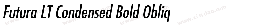 Futura LT Condensed Bold Oblique字体转换